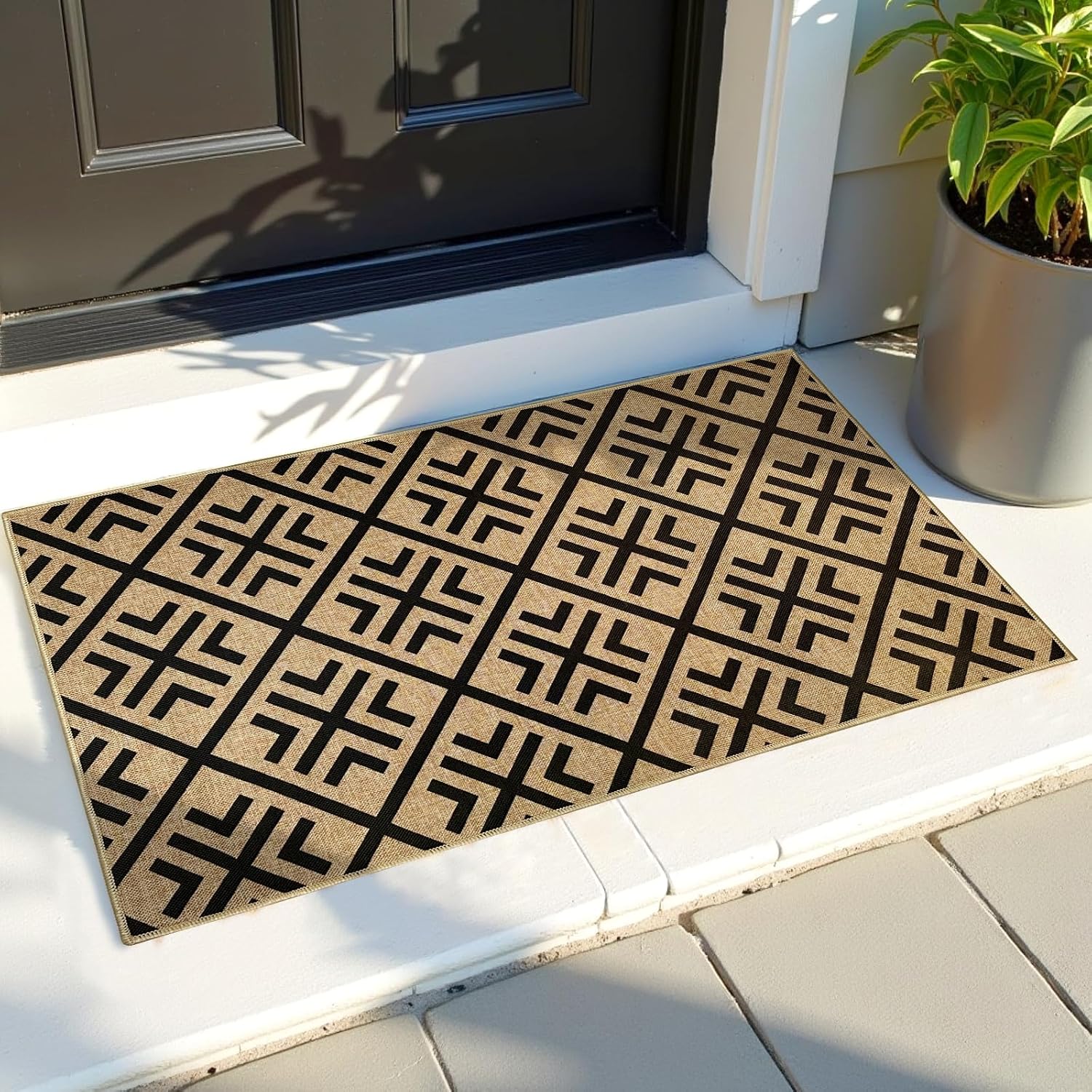 Geometric Pattern Welcome Doormat