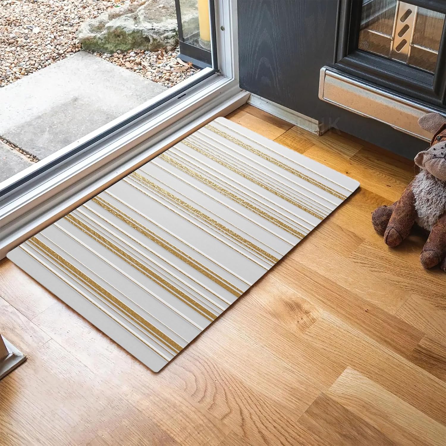 Striped Non-Slip Rug - Image 2