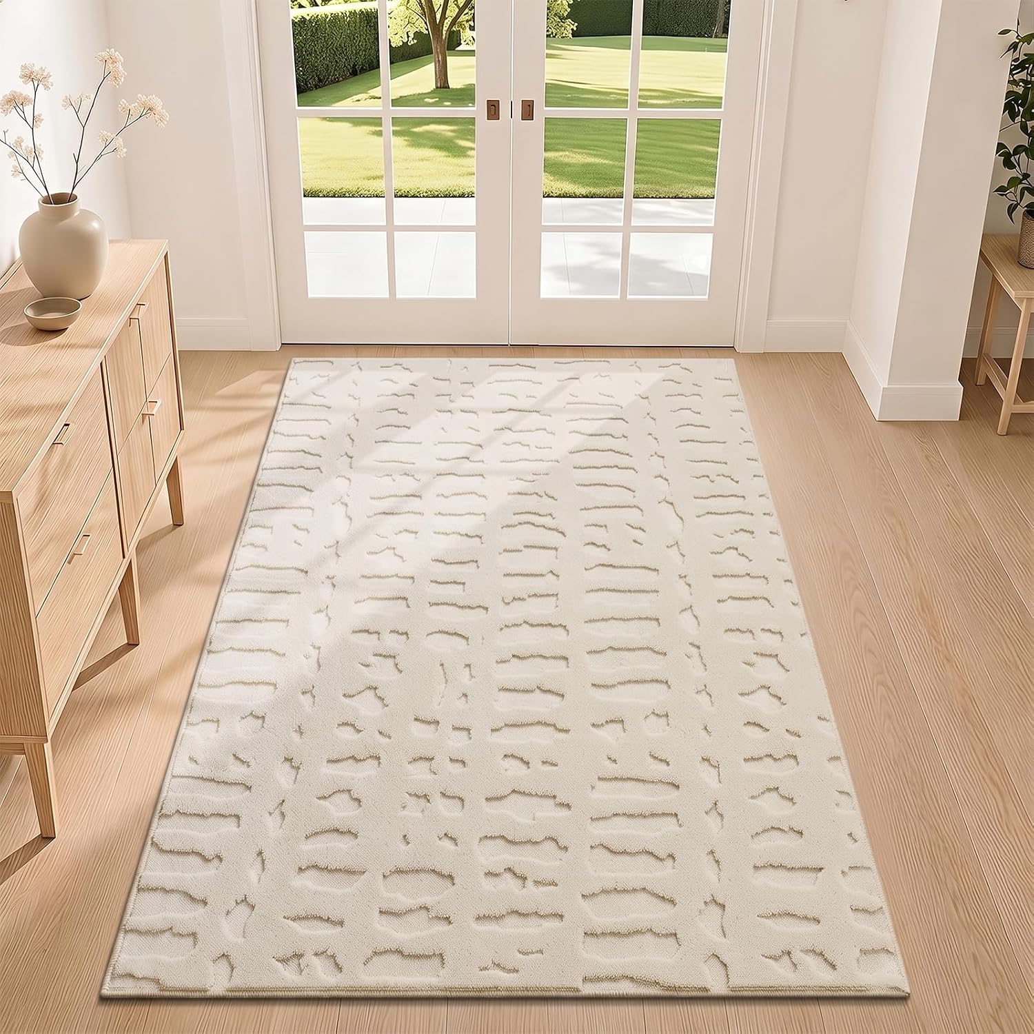 Washable living room rug